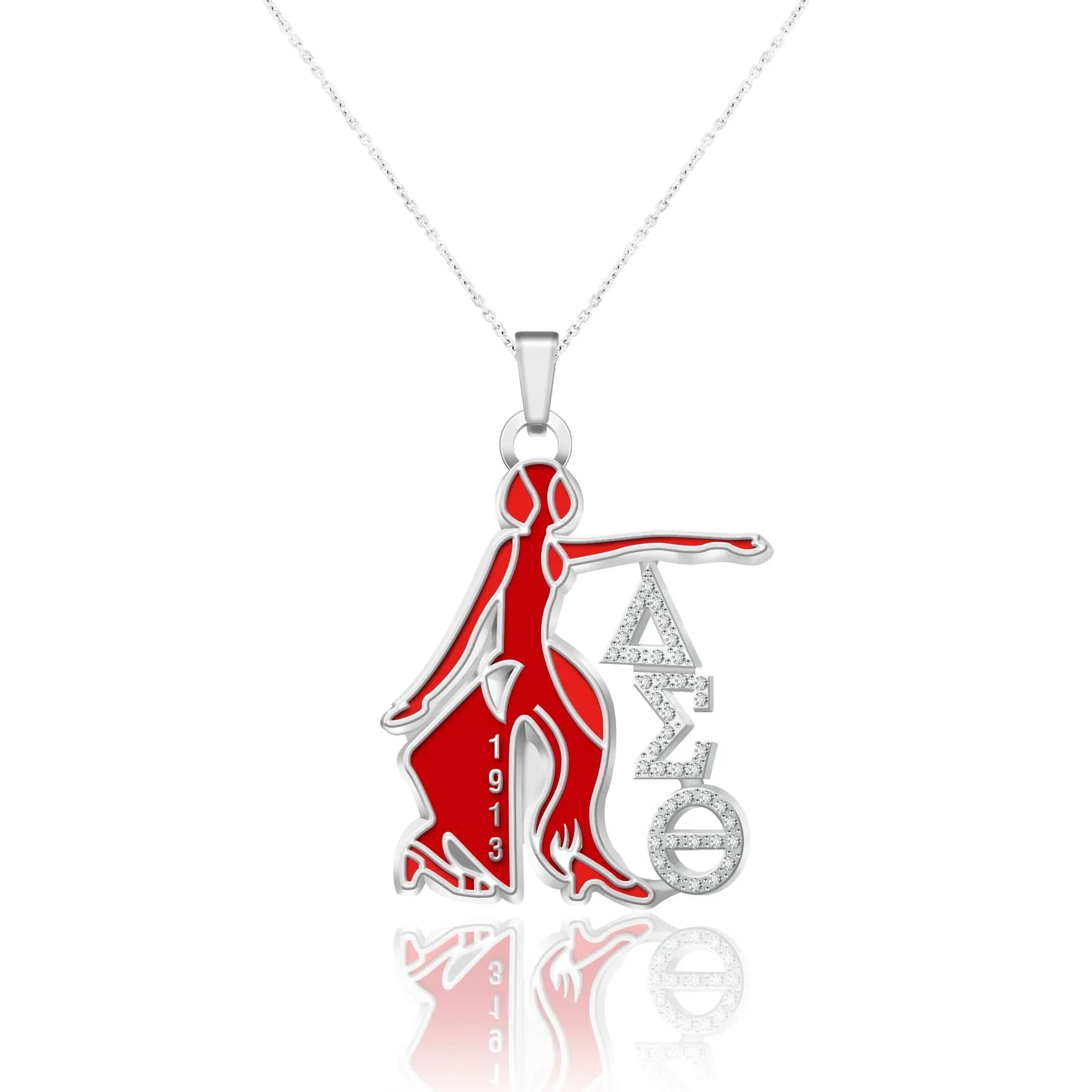 ΔΣΘ Fortitude Silver Necklace - Delta Sigma Theta – Gratia Pearl