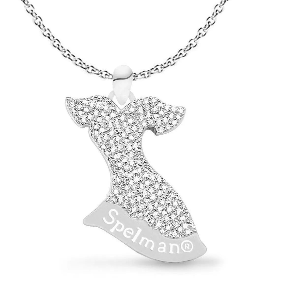 Sterling Silver White Dress Pendant (Chain Sold Separately) | Spelman College Jewelry | Gratia Pearl Sterling Silver White Dress Pendant (Chain Sold Separately) | Spelman College Jewelry | Gratia Pearl