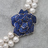 Blue Rose Freshwater Pearl Necklace