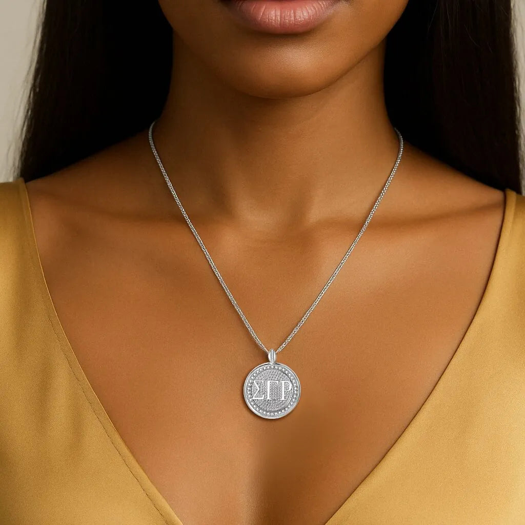 SGRho Signature Medallion Sterling Silver Pendant (Chain Sold Separately)