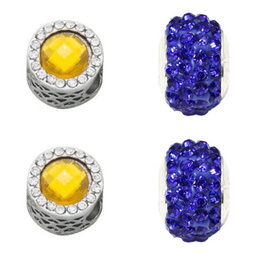 Gold Radiant and Blue Fireball Charm Set