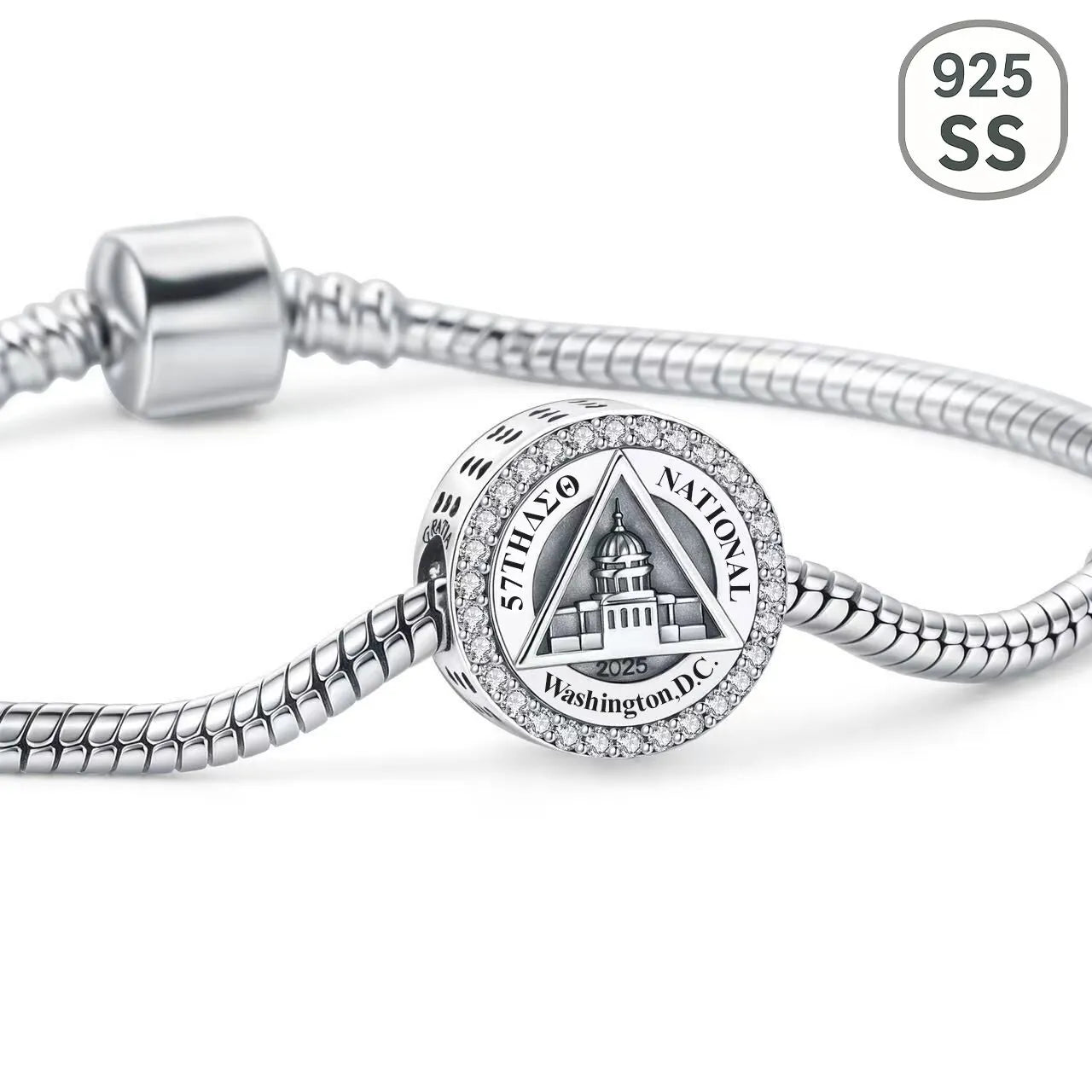 ΔΣΘ 2025 57th National Convention Sterling Silver Charm - Delta Sigma Theta (Fits Pandora)