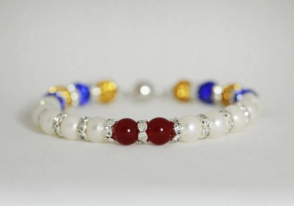 SGRho 10 Pearls 2 Rubies Bracelet