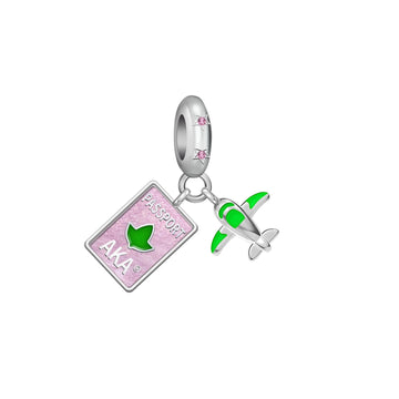 AKA Sterling Silver Passport Charm (Fits Pandora)