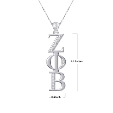 Zeta Sterling Silver Lavaliere Pendant (Chain Sold Separately)