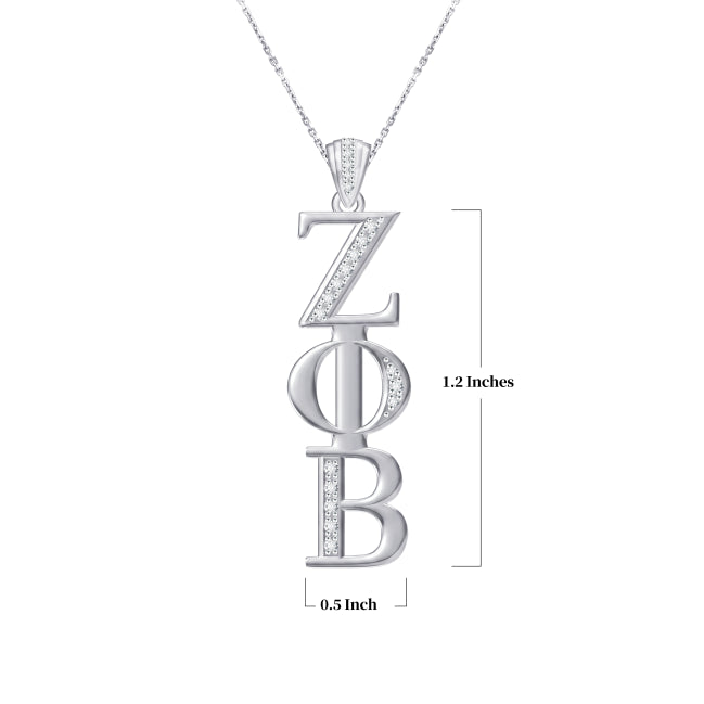 Zeta Sterling Silver Lavaliere Pendant (Chain Sold Separately)