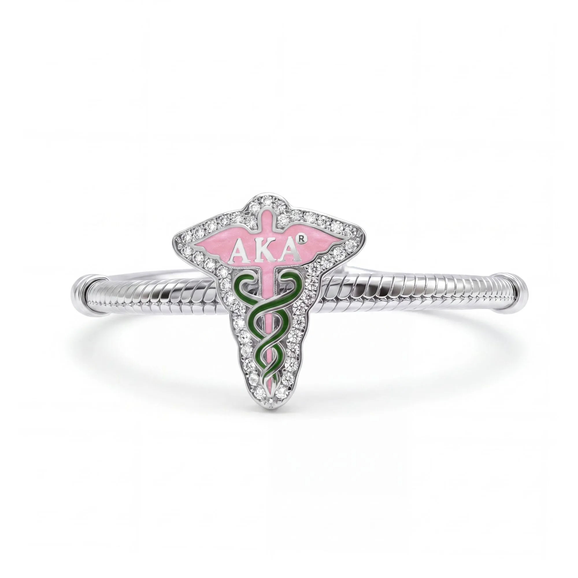 AKA Caduceus Sterling Silver Charm (Fits Pandora)