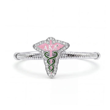 AKA Caduceus Sterling Silver Charm (Fits Pandora)