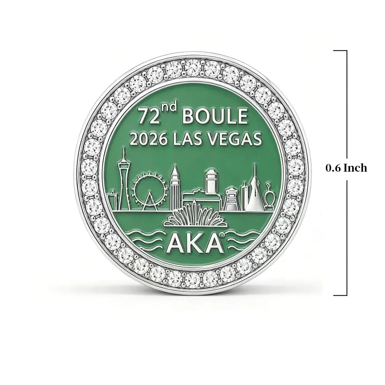 AKA 2026 Boule Las Vegas Skyline Sterling Silver charm (Fits Pandora)