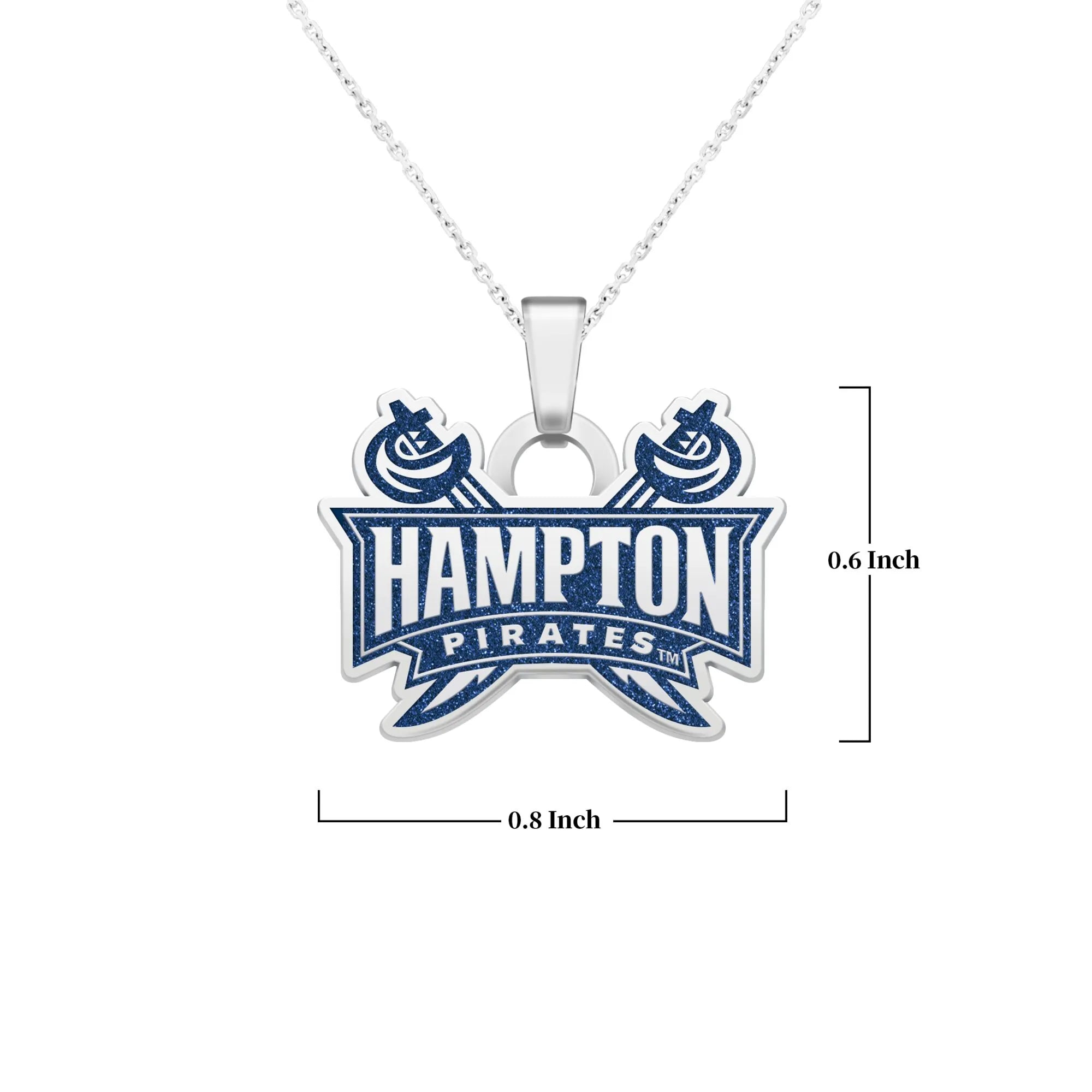 Hampton University Pirates Pendant with Chain
