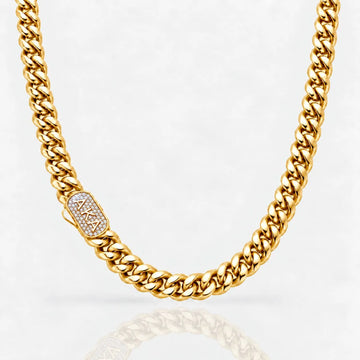 AKA Gold Pavé Cuban Chain Necklace