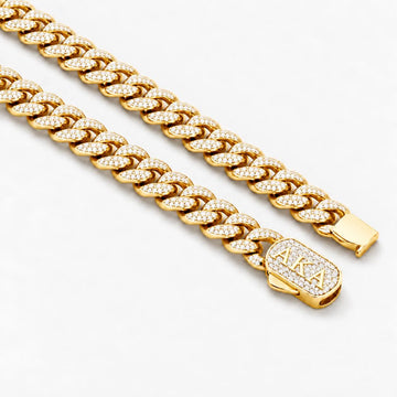 AKA Iced Out Gold Cuban Chain Necklace