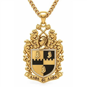 Alpha Phi Alpha Shield Gold Necklace