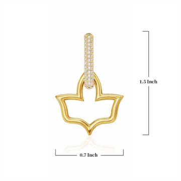 AKA Radiant Ivy Pavé Gold U Hoop Earrings