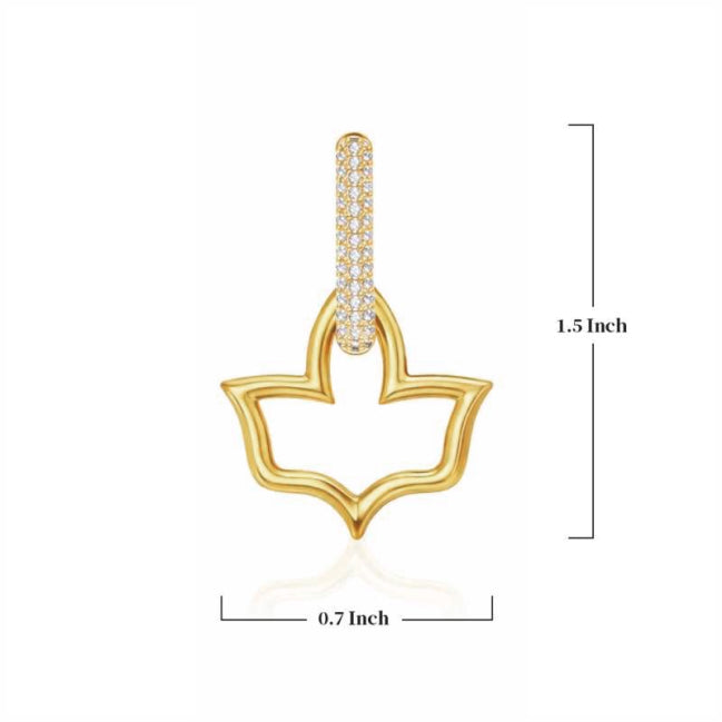 AKA Radiant Ivy Pavé Gold U Hoop Earrings