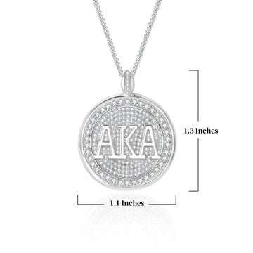 AKA Signature Medallion Sterling Silver Pendant (Chain Sold Separately)