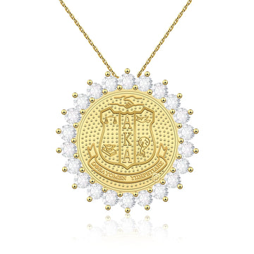 Sunburst AKA Shield Pendant Gold Vermeil (Chain Sold Separately)