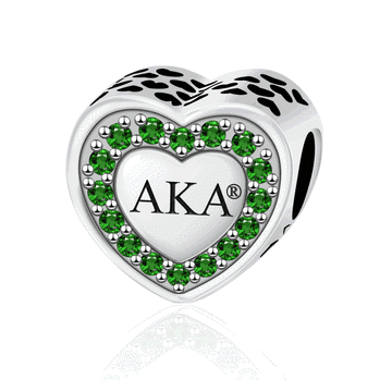 AKA Soror Sterling Silver Charm (Fits Pandora)