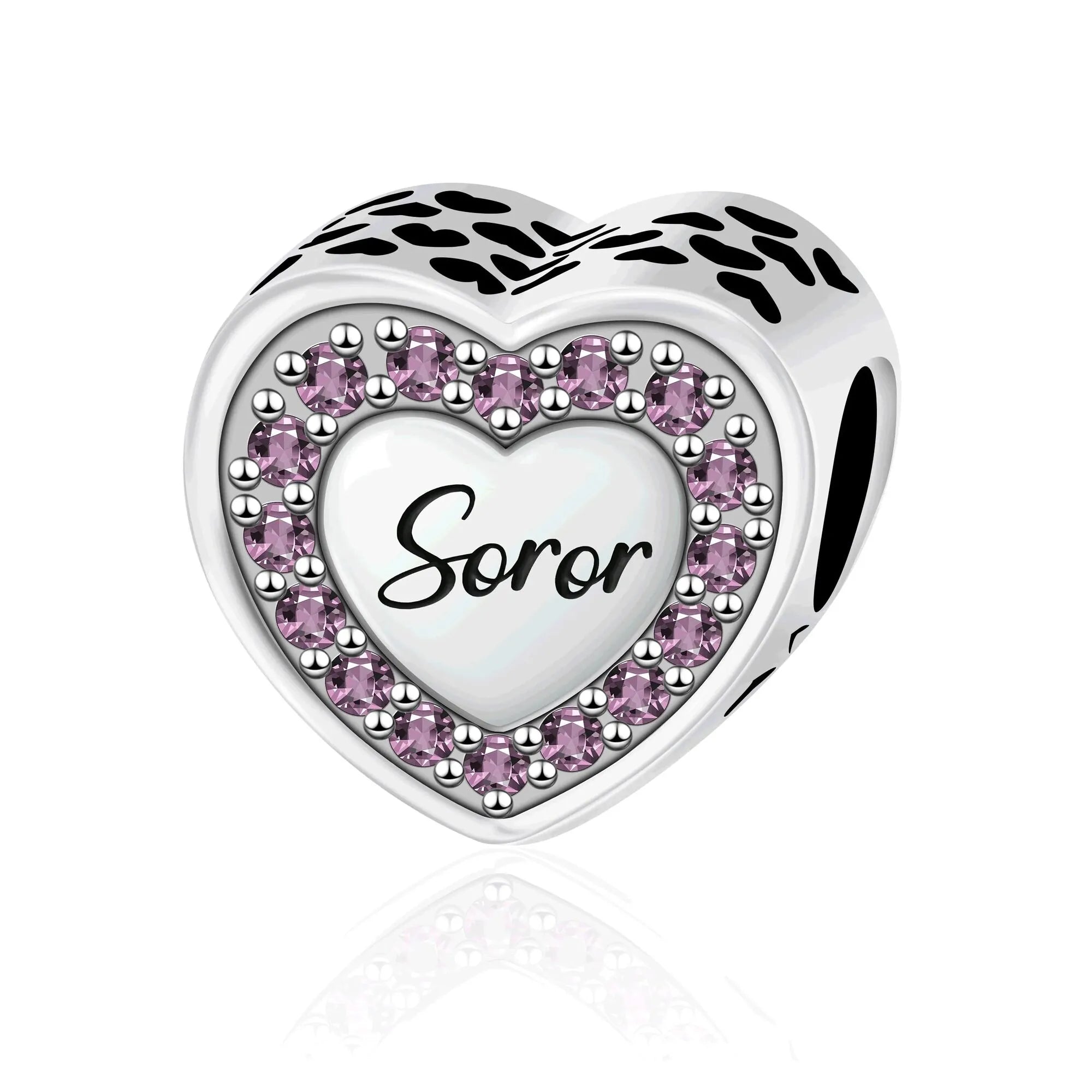 AKA Soror Sterling Silver Charm (Fits Pandora)