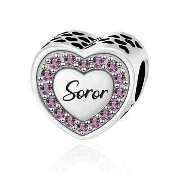 AKA Soror Sterling Silver Charm (Fits Pandora)