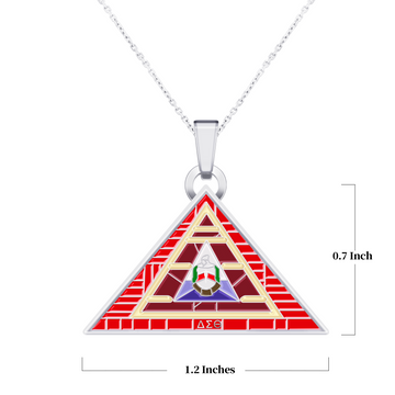 ΔΣΘ Stained Glass Charm Necklace - Delta Sigma Theta