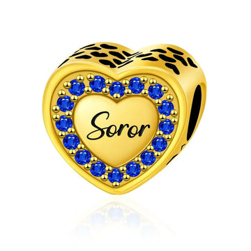SGRho Soror Gold Charm (Fits Pandora)