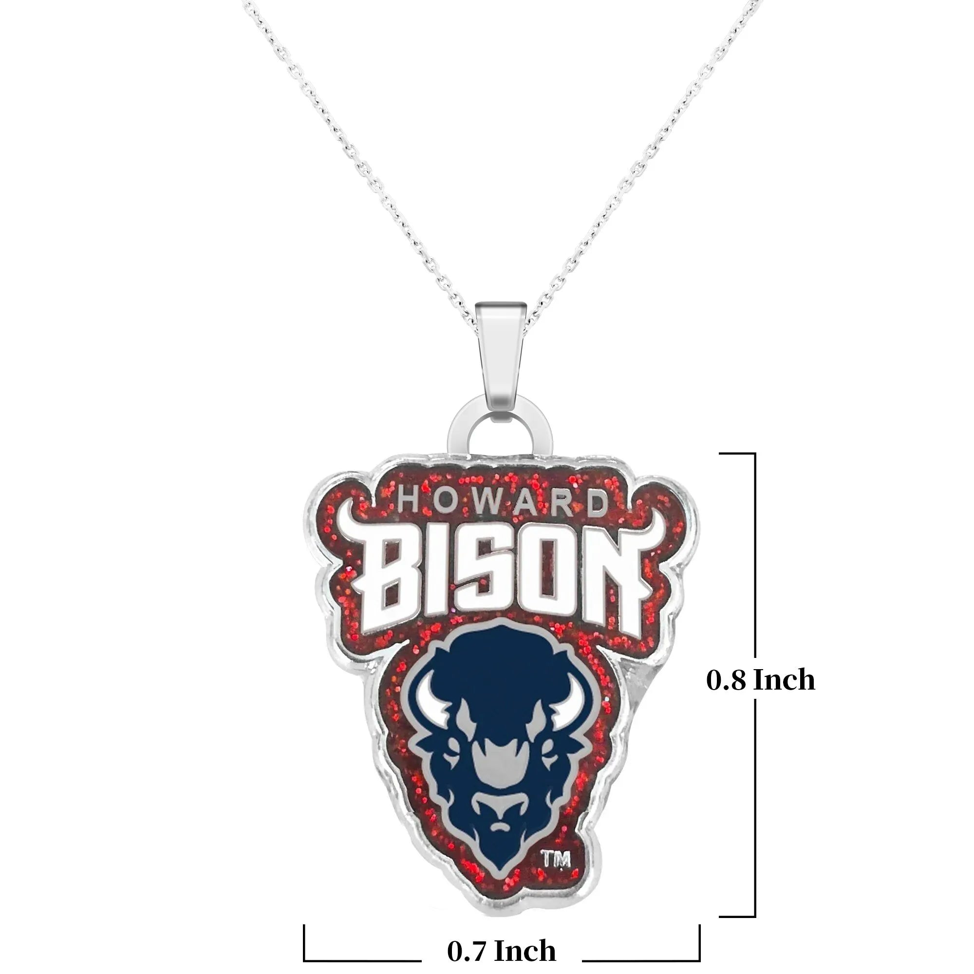 Howard University Bison Head Pendant with Chain