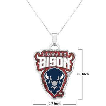 Howard University Bison Head Pendant with Chain