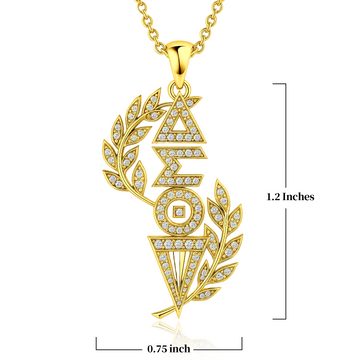 ΔΣΘ Torch of Wisdom Gold Vermeil Pendant (Chain Sold Separately)- Delta Sigma Theta
