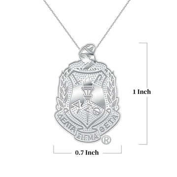 ΔΣΘ Crest Sterling Silver Pendant (Chain Sold Separately)- Delta Sigma Theta