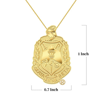 ΔΣΘ Crest Gold Vermeil Pendant (Chain Sold Separately)- Delta Sigma Theta