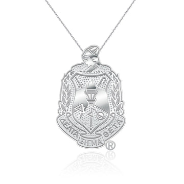ΔΣΘ Crest Sterling Silver Pendant (Chain Sold Separately)- Delta Sigma Theta