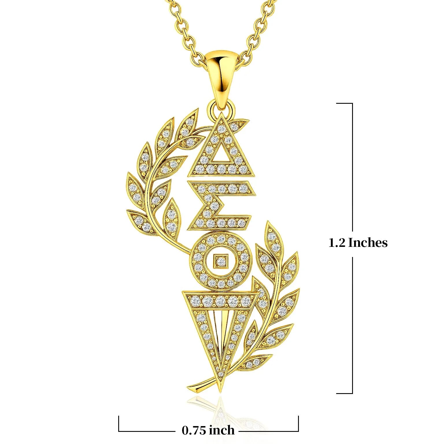 ΔΣΘ Torch of Wisdom Gold Vermeil Pendant (Chain Sold Separately)- Delta Sigma Theta