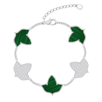 AKA 5 Ivy Sterling Silver Malachite Bracelet
