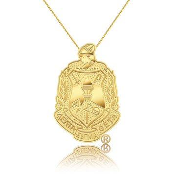 ΔΣΘ Crest Gold Vermeil Pendant (Chain Sold Separately)- Delta Sigma Theta