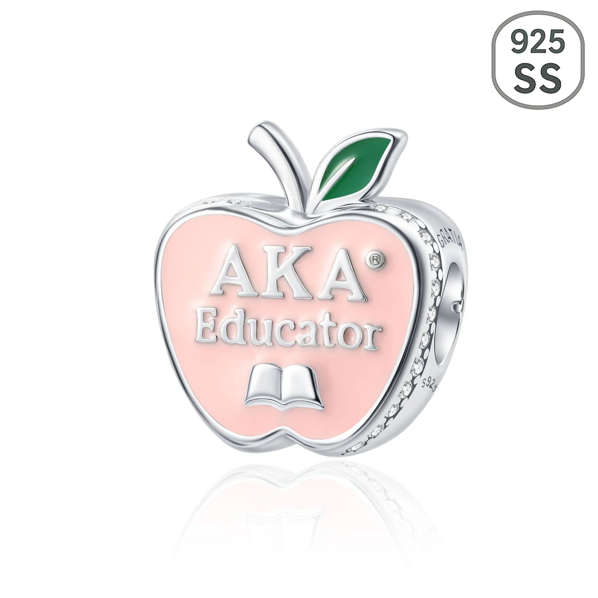 AKA Educator Sterling Silver Charm (Fits Pandora)