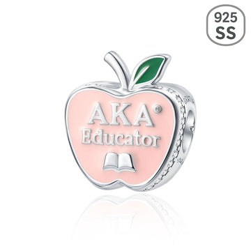 AKA Educator Sterling Silver Charm (Fits Pandora)