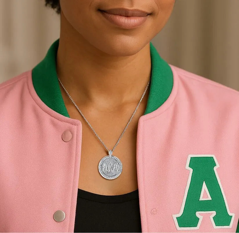 AKA Signature Medallion Sterling Silver Pendant (Chain Sold Separately)
