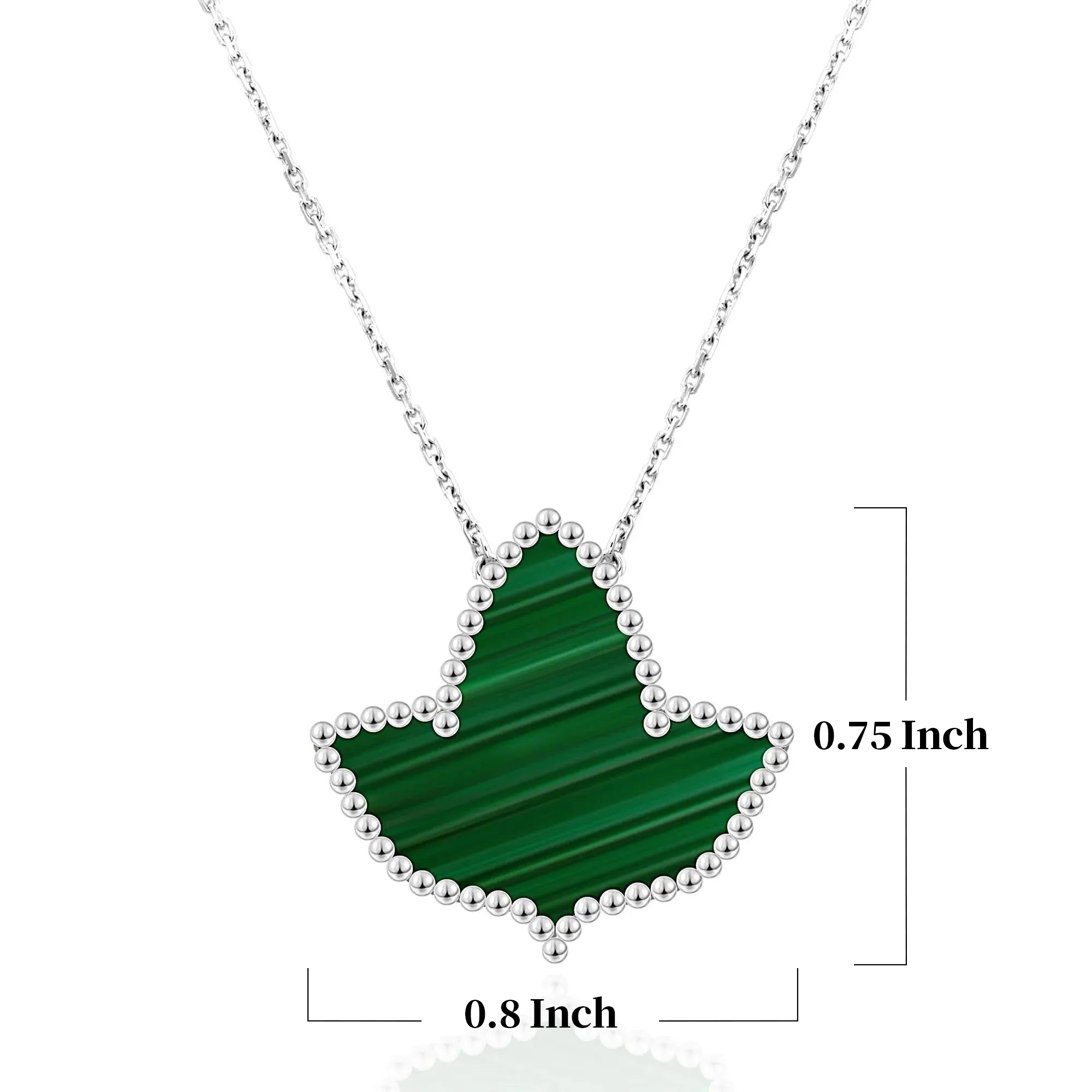 AKA Malachite Ivy Necklace Sterling Silver