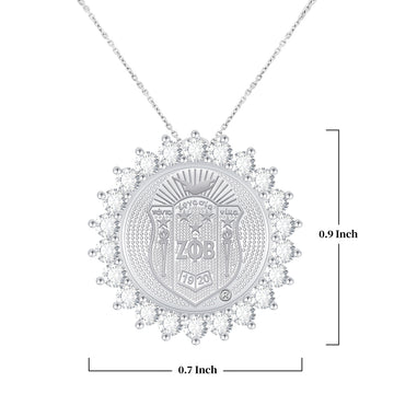 Sunburst ZPHIB Shield Pendant Sterling Silver (Chain Sold Separately)