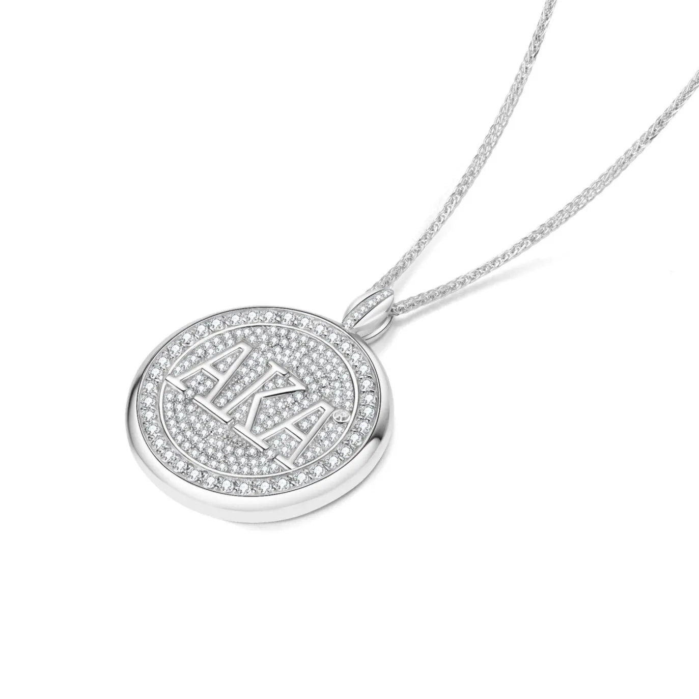 AKA Signature Medallion Sterling Silver Pendant (Chain Sold Separately)