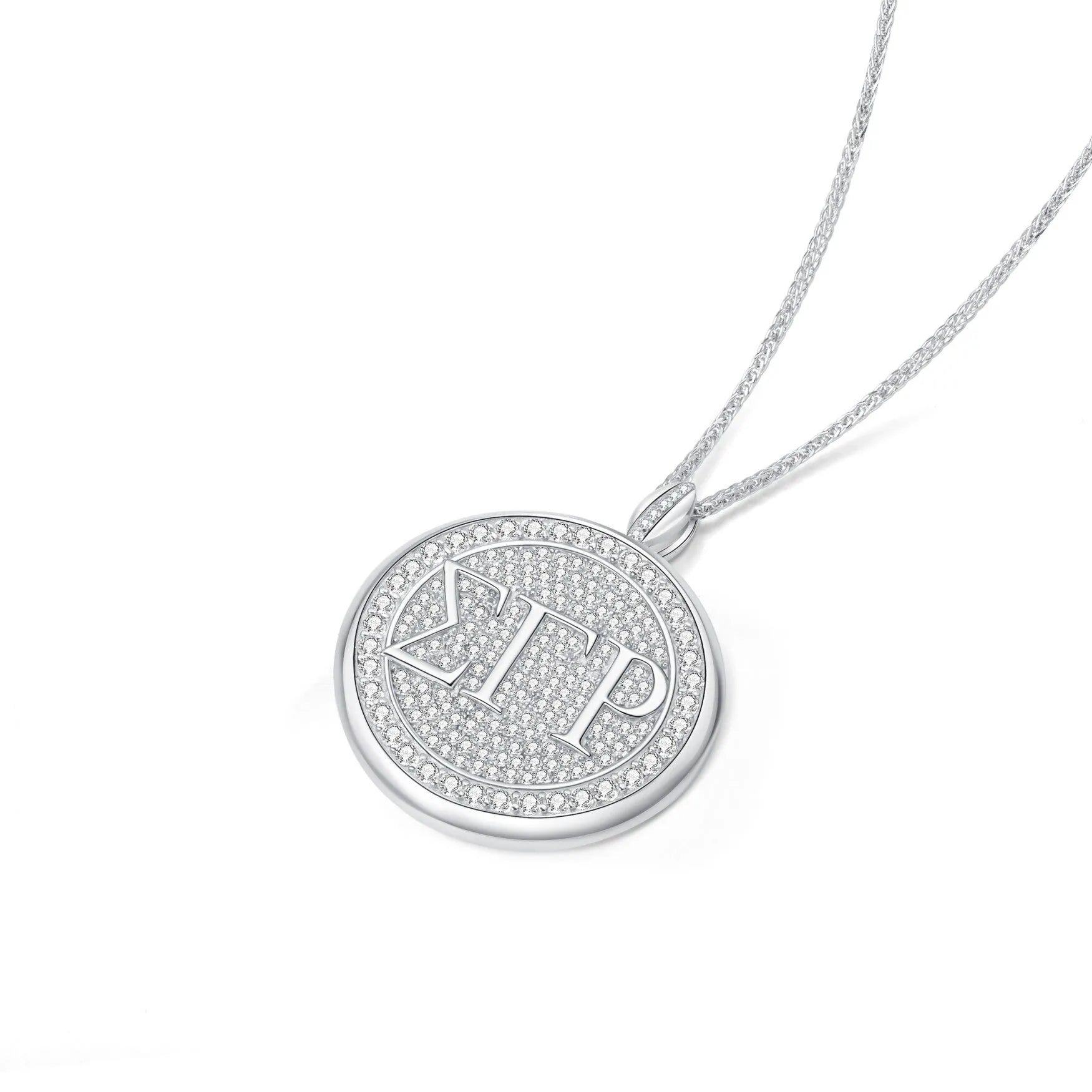 SGRho Signature Medallion Sterling Silver Pendant (Chain Sold Separately)