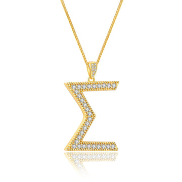 SGRho "Sigma" Gold Statement Pendant (Chain Sold Separately)