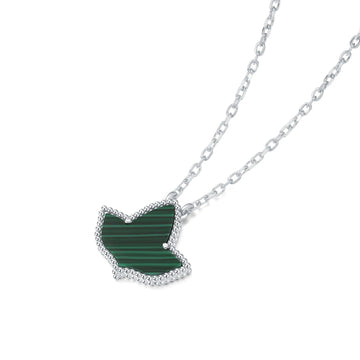 AKA Malachite Ivy Necklace Sterling Silver