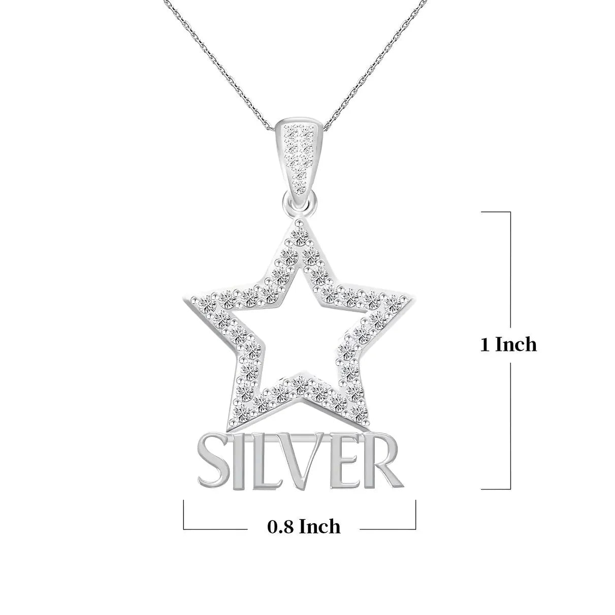 AKA Silver Star Sterling Silver Pendant (Chain Sold Separately)