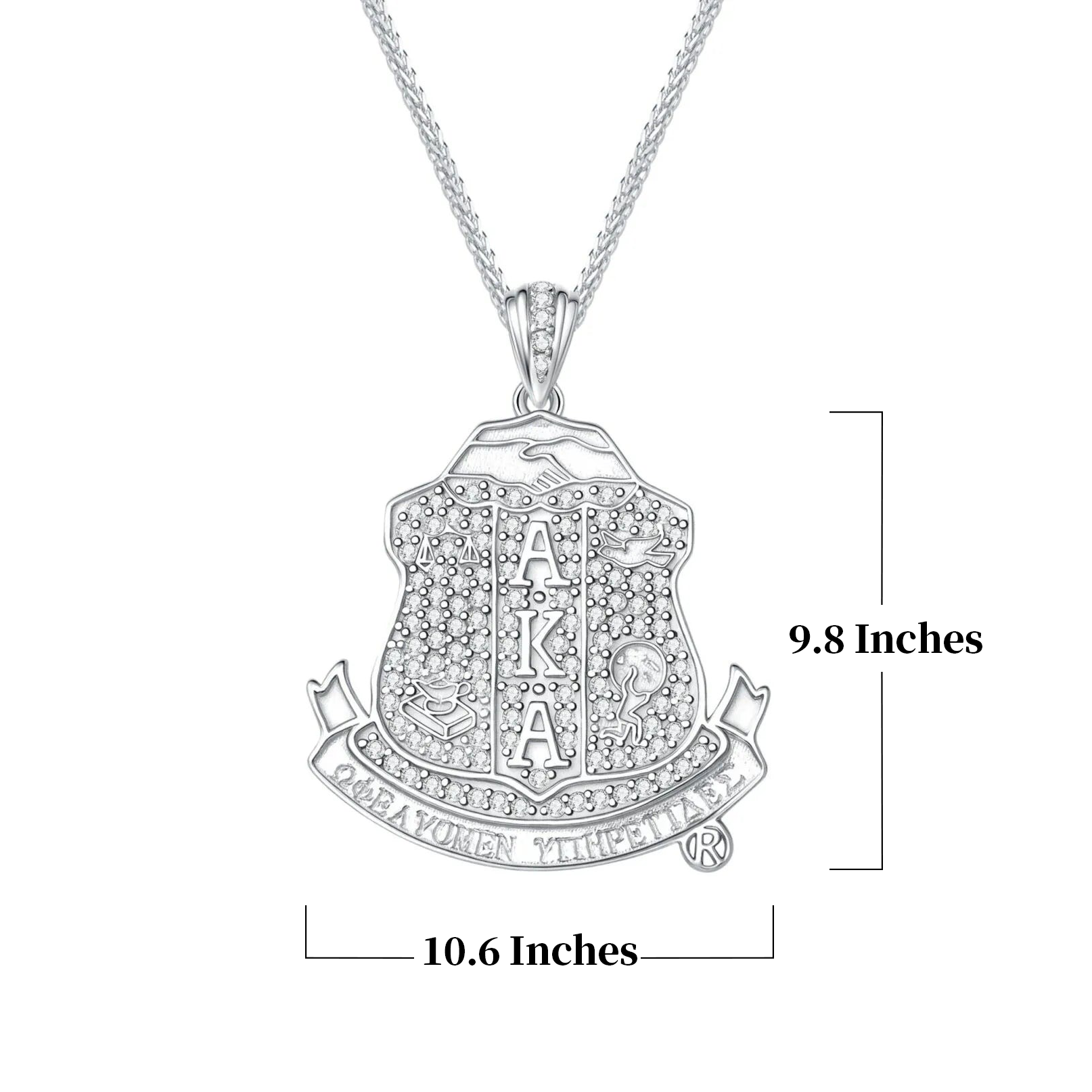 AKA Shield Sterling Silver Pendant (Chain Sold Separately)