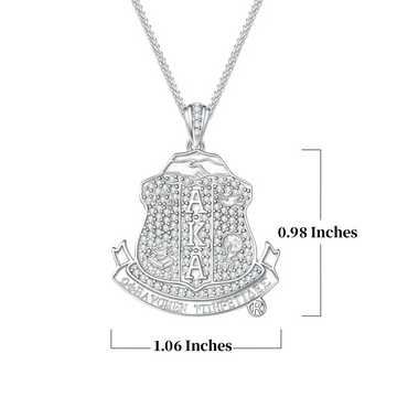 AKA Shield Sterling Silver Pendant (Chain Sold Separately)