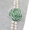 Green Rose Freshwater Pearl necklace