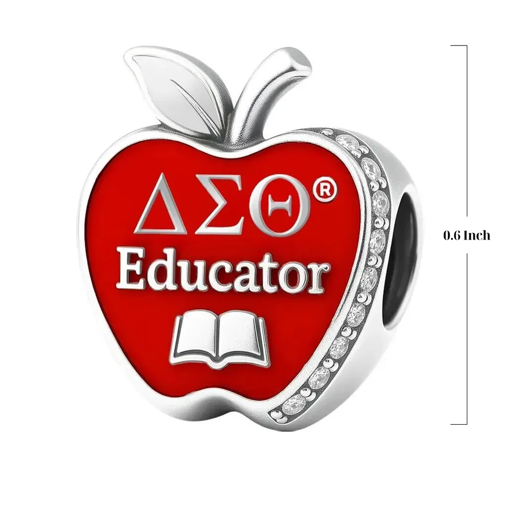 ΔΣΘ Educator Sterling Silver Charm (Fits Pandora) - Delta Sigma Theta