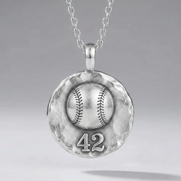 Jackie Robinson "#42 Baseball" Medallion Necklace